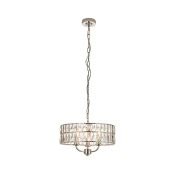 Endon 104466 - Luster na lancu CLIFTON 3xE14/6W/230V sjajni hrom/prozirno staklo