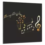shumee STEKLENA PLOŠČA ZA KUHINJO 60x65 Music