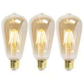 Nabor 3 E27 zatemnljivih LED žarnic ST64 Goldline 5W 380lm 2200K