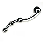 SuperLove Curved Beaded Pleasure Wand Silver