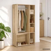 vidaXL Garderobna omara za hodnik Sonoma hrast 91 x 32 x 150,5 cm