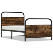 Vidaxl Posteljni okvir brez vzmetnice 90x200 cm dim. hrast inž. les