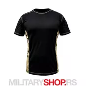 Sportska majica Coolmax crna sa multicam detaljima