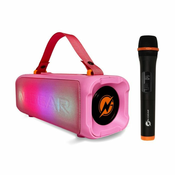 N-Gear karaoke BLAZOOKA 703, 100W, disco LED, bežicni mikrofon, baterija, rozi