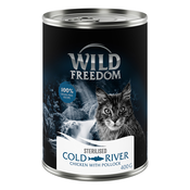 Wild Freedom Adult Sterilised 6 x 400 g - bez žitarica - Cold River Sterilised – piletina s crnim bakalarom