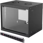 Intellinet zidni ormar 6U 400mm + PDU sa 8 ulaza, crni