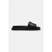 Coach natikači z ravnim podplatom ženski usnjeni Brynn Leather Slide Sandal