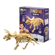 Dinodig izkopavanje in okostje Triceratops
