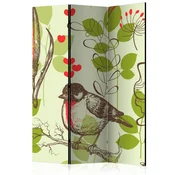artgeist Paravan Bird And Lilies, 3-Delni, Dvostranski