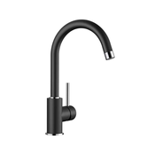 BLANCO Kuhinjska armatura MIDA, HD, črn/krom, izgled Silgranit 526145