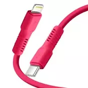 FOREVER Forever, Polnilni kabel 2.4A in sinhronizacija USB-C na Lightning 27W 1,8m, Roza, (5000191807)