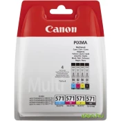 Canon CL-571XL crna/cijan/magenta/žuta (4x11 ml) tinta + 50 listova PP201 10x15 sjajnog foto papira multipak