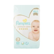 PAMPERS Premium Care Pelene, Value pack 3 midi 60/1
