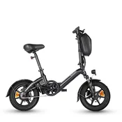 BODYWEL Mini zložljivo električno kolo Bodywel T16 Pro, 14, 250 W 36 V 7,8 Ah, za vožnjo na delo, črno, (5000234090)