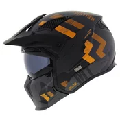 MT Streetfighter SV S Skull A12 sivo-narancasta otvorena kaciga
