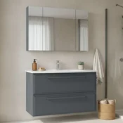 HANAH HOME Kupatilski ormarić sa umivaonikom i ogledalom (2 komada) Nuvola 100 v2 180