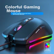Lingshe Gaming miš, Žicni, Crni