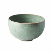 Skodelica za kosmiče GREEN FADE 13 cm, 500 ml, zelena, keramika, MIJ