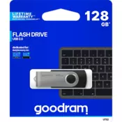 Goodram USB KLJUČ 128GB 2.0 za shranjevanje podatkov črno srebrn
