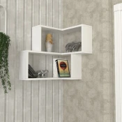 Hanah home Zidna polica Bela