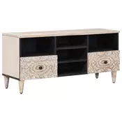 TV ormar s ladicama Bijelo 100 x 33,5 x 46 cm Cvrsto drvo manga