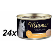Finnern hrana za mačke Miamor, piščanec in testenine, 24 x 100 g