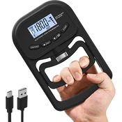 INF 180kg Polnilni Elektronski Ročni Dinamometer za Merjenje Moči Prijema Black, (5000243346)
