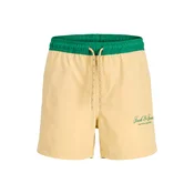 Jack & Jones Junior Kratke kopalne hlače Maui Archive  rumena / zelena