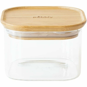 Kuhinjski kozarec za shranjevanje PKV-042, 500 ml, steklo/bambus, Pebbly