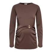 Only Maternity Majica OLMEVALYN temno rjava