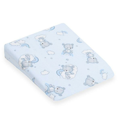 Prevleka za otroško blazino - klin New Baby BASIC 30x37cm medved modra