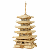 Robotime lesena 3D sestavljanka Petnadstropna pagoda