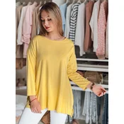Bluzka damska one size oversize z wisiorkiem COMFILA żółta Dstreet