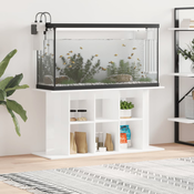 vidaXL Stojalo za akvarij visok sijaj belo 120x40x60 cm inženirski les