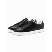 Ombre Classic mens sneaker shoes with high sole - black
