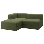 JÄTTEBO Modul.sofa s 2,5 sed. i lenjivcem, levo/Samsala tamnožuta-zelena