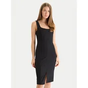 Rinascimento Cocktail obleka CFC0125541003 Črna Slim Fit