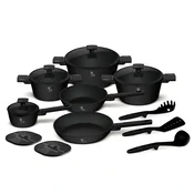 Berlingerhaus Komplet posode s titanovo prevleko BH-8198 15 pcs Matte Black Collection