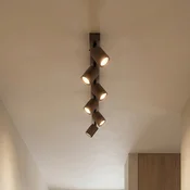 TK Lighting Stropna točka Vrh, nastavljiva, rjava, linearna s šestimi plameni - Dnevna soba/jedilnica - Sodobni - temno rjava mat - Kovina