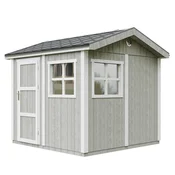 Timbela Vrtna hišica vrhunske kakovosti 5,9 m2 - V252x250x294 cm - s tlemi in bitumenskimi ploščicami - TIMBELA M913-TUNDRA GREY, (5000117190)
