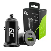 shumee Green Cell POWERRIDE NANO38 avtomobilski polnilec 38W 6A 1X USB-C 1X USB-A (CADM-GC-38AC)