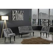 ATELIER DEL SOFA Sofa i fotelja Roma Black Wooden Grey