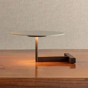 Vibia Flat LED namizna svetilka višine 16 cm siva L1 - Dnevna soba/jedilnica - Skandinavski - siva, črna - Kovina