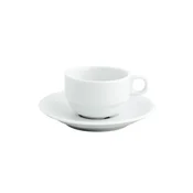 Espresso cup with saucer, porcelain, 85 ml, Gastronomi Bella - Porla