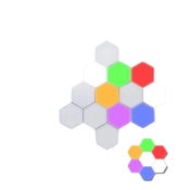 BOT Modularna pametna LED stenska svetilka Hexagon H1 RGB 6 Paneli