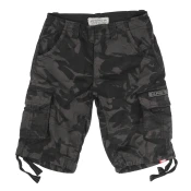 Moške kratke hlače ALPHA INDUSTRIES - Jet - black camo_191200C