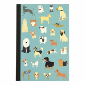 A5 bilježnica s crtama sa psima Rex London, 60 stranica