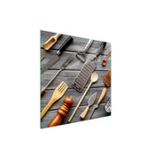 shumee Steklena zaščitna plošča za štedilnik 50x52 Spoon