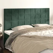 Uzglavlje tamnozeleno 200x5x118/128 cm baršunasto