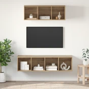 Set TV komoda Zidne 2 pcs Umjetnicki hrast Konstruirano drvo